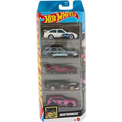 Nightburnerz - 5-pack leksaksbilar - Hot Wheels