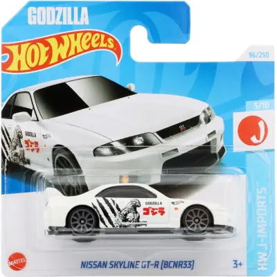 Nissan Skyline GT-R BCNR33 - Vit - HW J-Imports - Hot Wheels