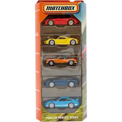Porsche Heroes - 5-pack leksaksbilar - Matchbox
