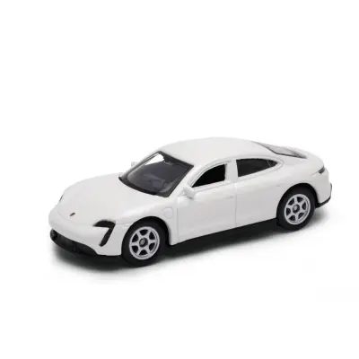 Porsche Turbo Taycan S - Vit - Welly - 7 cm