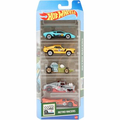 Retro Racers - 5-pack leksaksbilar - Hot Wheels