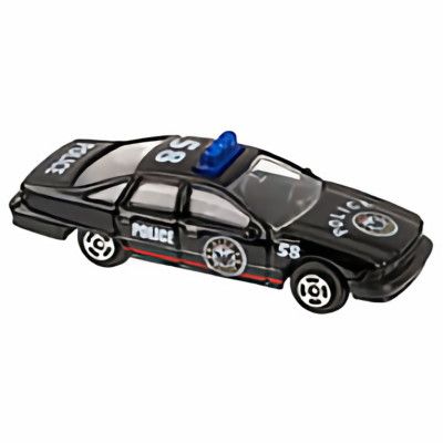 Svart polisbil från Welly
