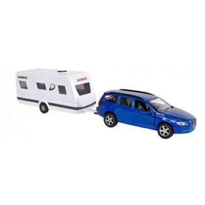 Volvo V70 med husvagn 29cm - VOLVO -  Leksaksaffären