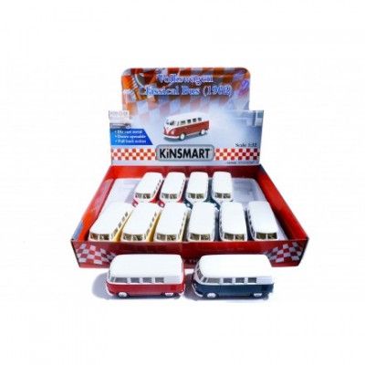 VW Buss 1962 med pullback : Model -  V i t&G r ö n  - Leksaksaffären -  Leksaksaffären