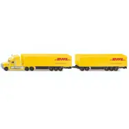 Långtradare DHL - Dragbil med 2 trailers - Siku - 1:87