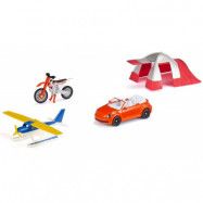 Siku Motorcykel cross, flygplan, bil och tält 6325