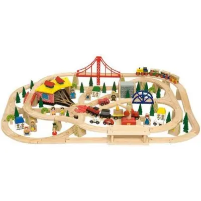 Bigjigs - Tågbana - 130 Delar