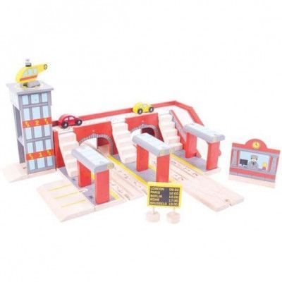 Bigjigs - Tågbana - Centralstationen Tågstationen