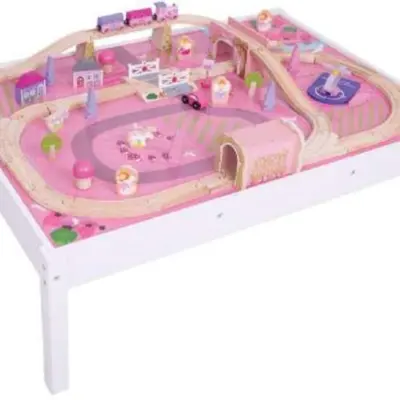 Bigjigs - Tågbana - Järnvägsbord - Magic Train Set Och Table