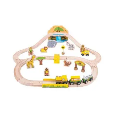 Bigjigs - Tågbana - Safari Tågset