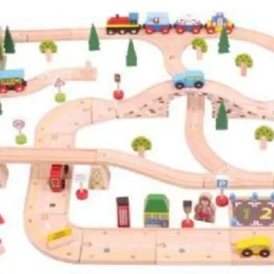 Bigjigs - Tågbana - Tågbana 108 Delar