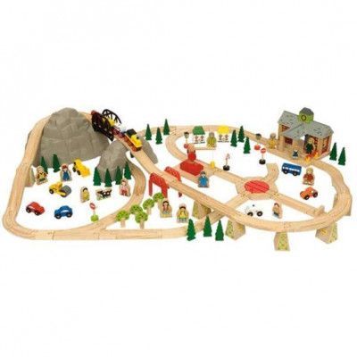 Bigjigs - Tågbana - Tågspår Med Berg