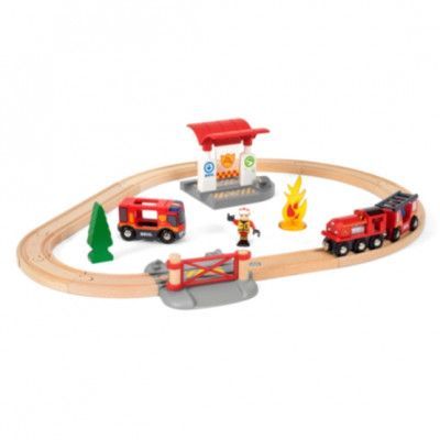 BRIO World 33815 Tågset med brandmanstema