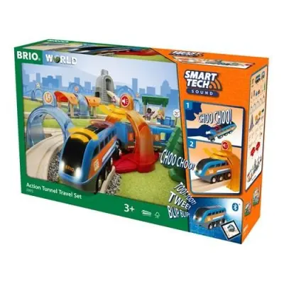Brio Smart Tech Sound Action Tunnel Travel set 33972 - Brio -  Leksaksaffären