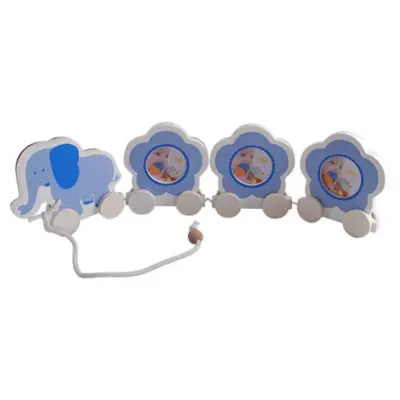 Dacapo Silver - Elefant Tåg I Trä Blå