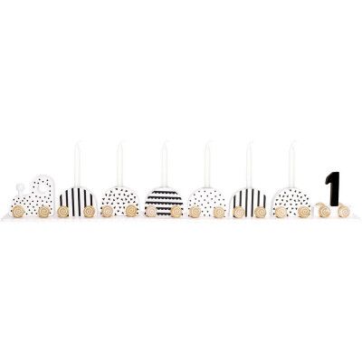 Jabadabado Ljusstake födelsedagståg Svart/vit