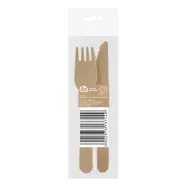 Miljövänlig Träkniv & Gaffel - 2-pack