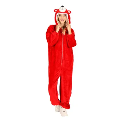 Onesie Röd Björn Maskeraddräkt - X-Small/Small