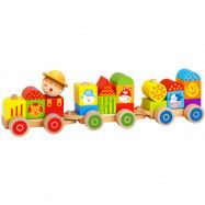 Tooky Toy Tåg i trä med bondgårdstema