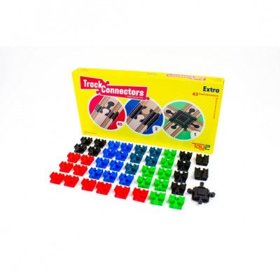 TOY2 Toy2 - Track Connector - Tågebanedelar - 40 Basis Track Connectors + Intersection