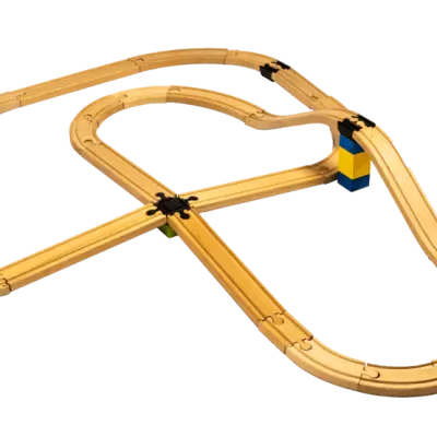 TOY2 Toy2 - Track Connector - Tågebanedelar - Expansion - Intersection  + Double Female Bag