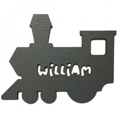 Pyssl Väggdekoration Figurskylt Tåg Ljusblå