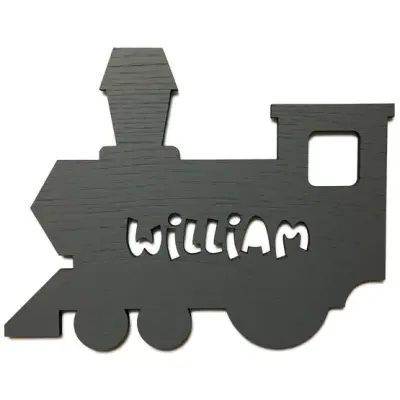 Pyssl Väggdekoration Figurskylt Tåg Ljusgrön