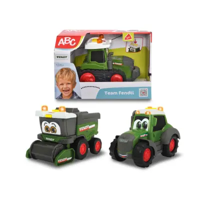 ABC Team Fendti Arbetsfordon med ljud och ljus : Model - Traktor - Dickie Toys ABC -  Leksaksaffären
