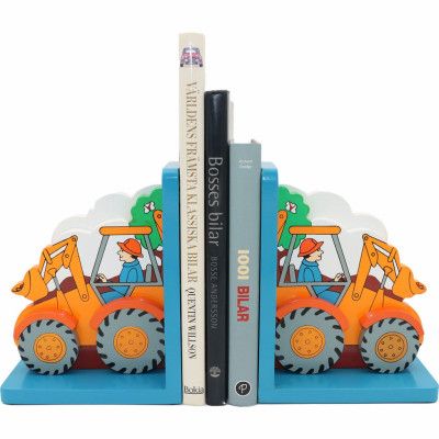 Bokstöd traktorgrävare i trä från Lanka Kade