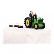 Bröllopsfigur Nygifta i Traktor