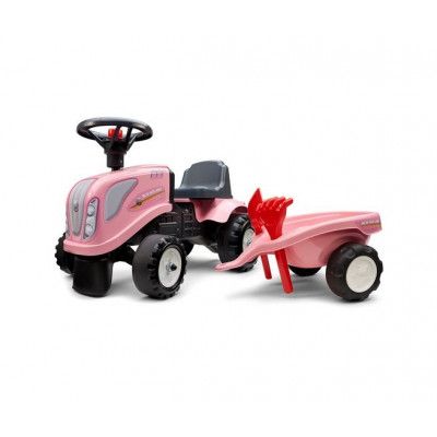 Falk Traktor m. trailer, kratta och skyffel Baby girl New Holland