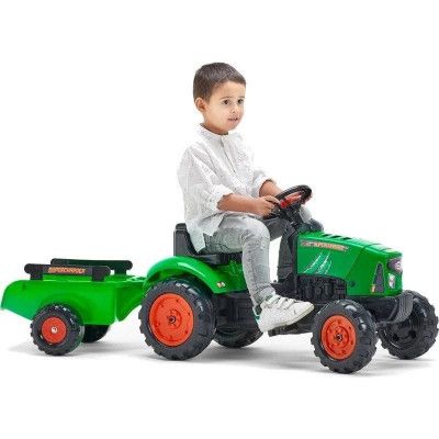 Falk Traktor med släp Tramptraktor 2+