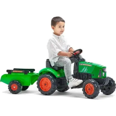 Falk Traktor med släp Tramptraktor 2+ - Falk -  Leksaksaffären