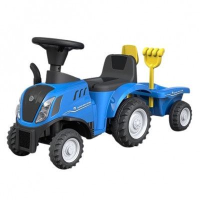 Happy Baby - Gåtraktor Traktor New Holland 32 Cm Blå 4 Delar