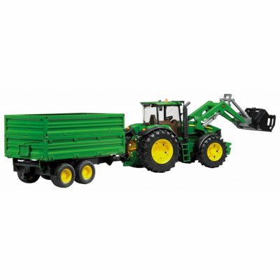 John Deere 7930 med frontlastare + släp - Bruder - 70 cm