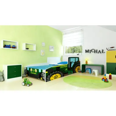 KOBI Barnsäng - Farmi Med Madrass - John Deere - 140 x 70 Cm