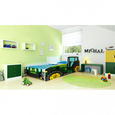 KOBI Barnsäng - Farmi Med Madrass - John Deer - 160 x 80 Cm