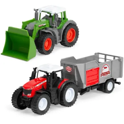 Massey Ferguson + Fendt + Vagn - Farm Set - Dickie Toys