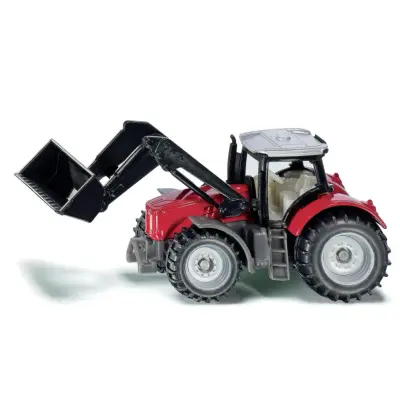 Massey Ferguson med Frontlastare - 1484 - Siku - 8 cm