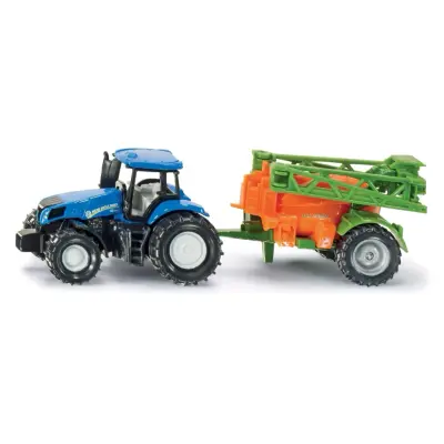New Holland T8.390 med Gödselspridare - 1668 - Siku - 14 cm
