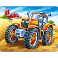 Pussel - Larsen - Stor orange traktor