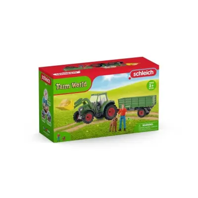 schleich® FARM WORLD Traktor med släp 42608 - Schleich -  Leksaksaffären