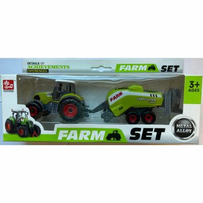 Traktor med skördare 22 cm