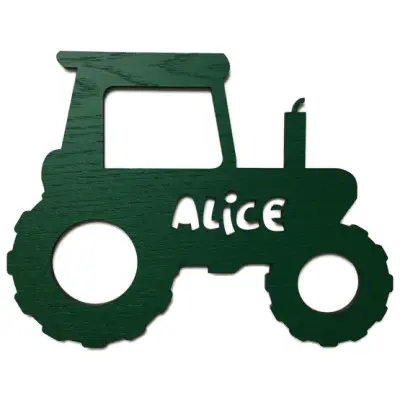 Pyssl Väggdekoration Figurskylt Traktor Naturell Björk