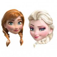 Ansiktsmasker Elsa och Anna / frozen 6-pack