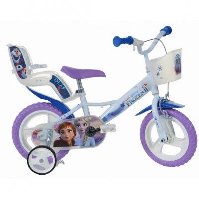 Dino - Barncykel - Frozen II 12 Tum Vit/Lila