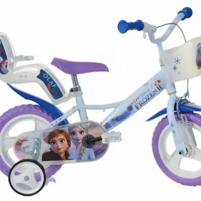 Dino - Barncykel - Frozen II 12 Tum Vit/Lila