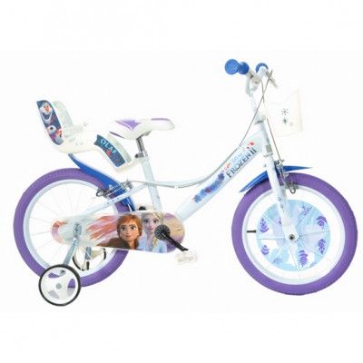 Dino - Barncykel - Frozen II 16 Tum Vit/Lila