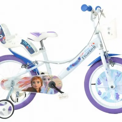 Dino - Barncykel - Frozen II 16 Tum Vit/Lila
