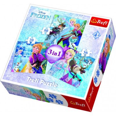 Disney Frozen, 3-i-1 Pussel